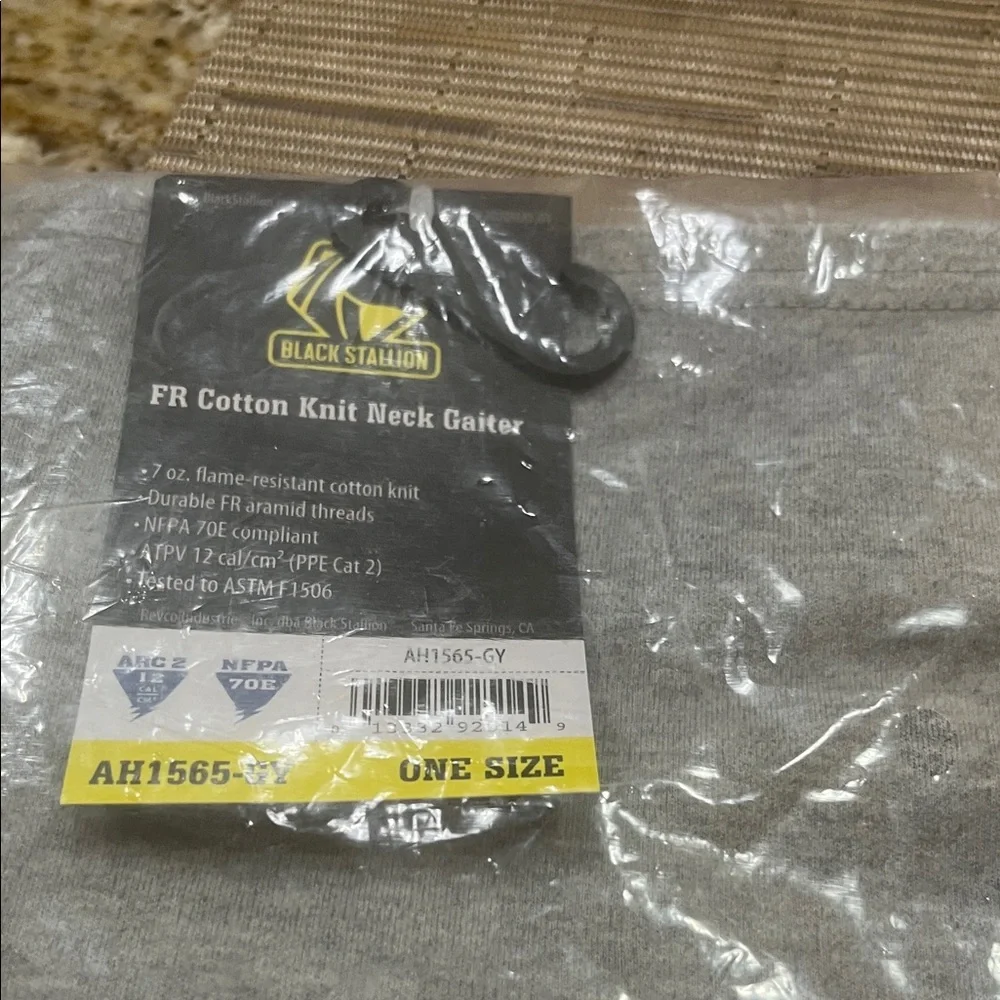 Gray Cotton Knit Neck Gaiter